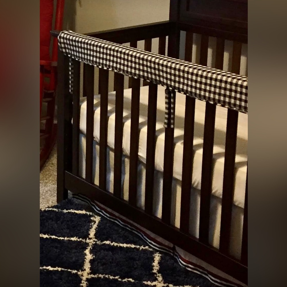 Crib skirt and crib rail cover